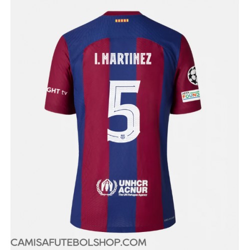 Camisa de time de futebol Barcelona Inigo Martinez #5 Replicas 1º Equipamento 2023-24 Manga Curta